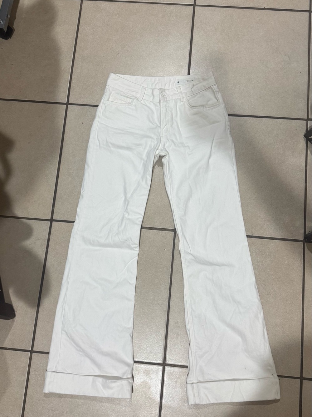 Zara White Wide-Leg Jeans